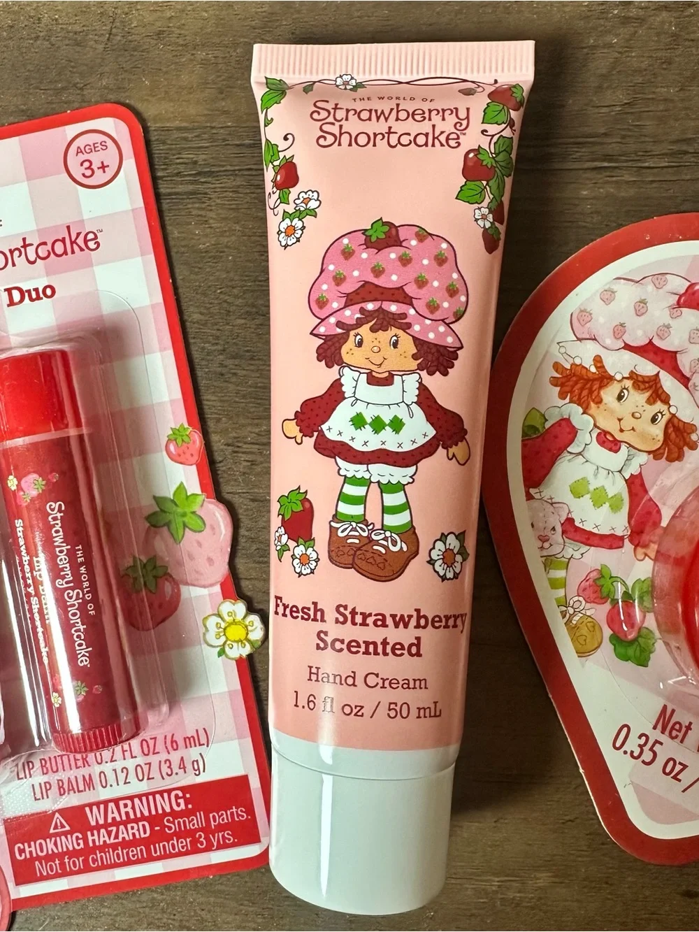 Strawberry Shortcake World Strawberry Scented Lip Balm/Gloss/Scrub/Lotion NEW